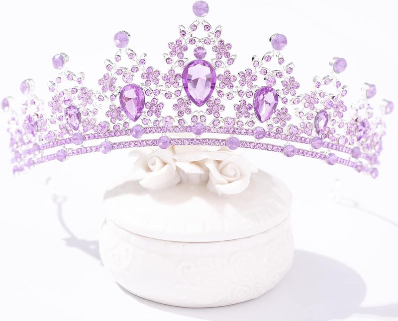 FORSEVEN Crystal Tiaras for Women, Wedding Tiaras and Crowns for Women Tiaras for Birthday Party Princess Crown Hair Accessories Bride Rhinestone Christmas Decorations Headband - Image 2